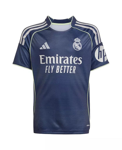 Big Boys and Girls Blue Real Madrid 2025/26 Away Replica Jersey