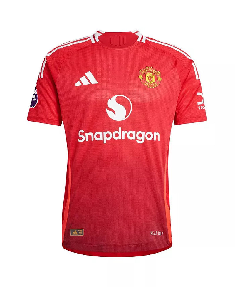 Men'S Red Manchester United 2024/25 Home Authentic Patch Jersey